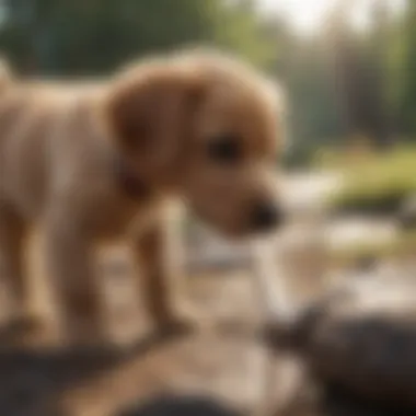 Healthy Hydration for Puppies Healthy puppy drinking water