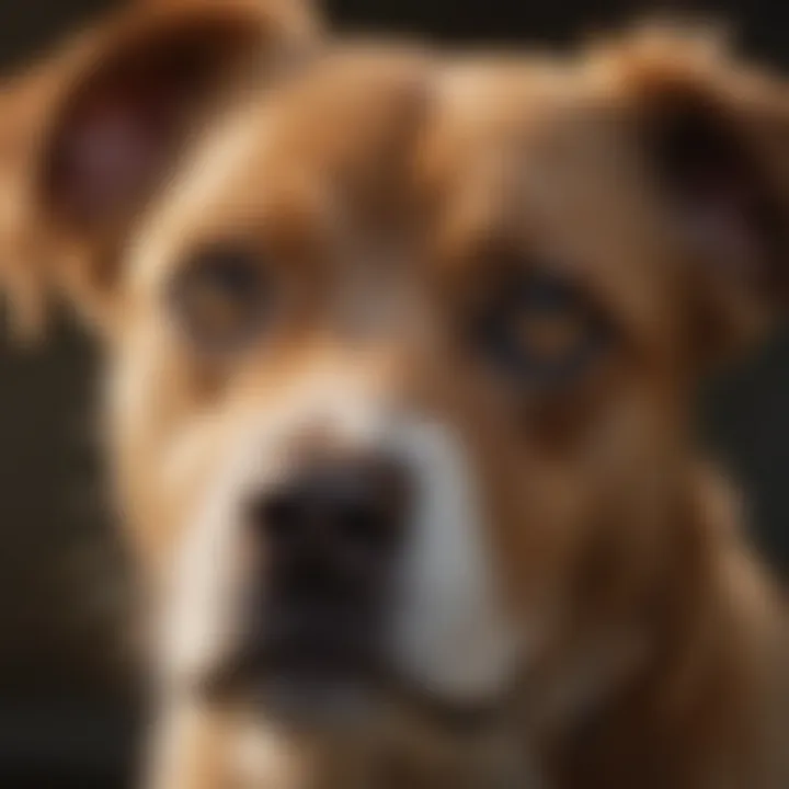 A healthy dog in a preventive care environment