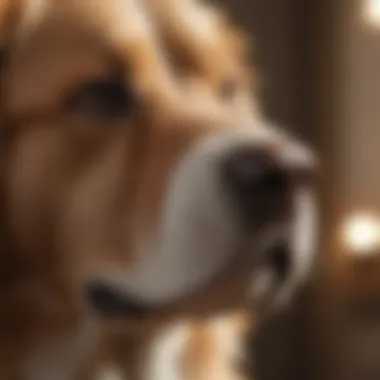 Signs of Kennel Cough in Dogs Close-up of a dog exhibiting signs of kennel cough
