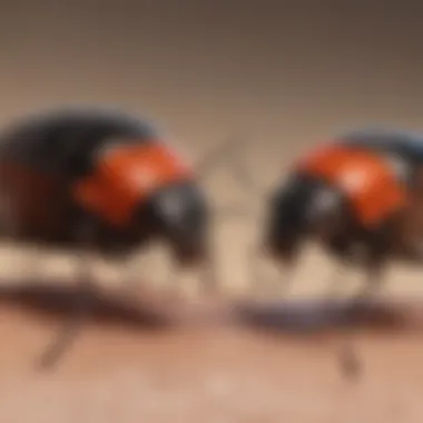 Illustration of kissing bug bite on skin