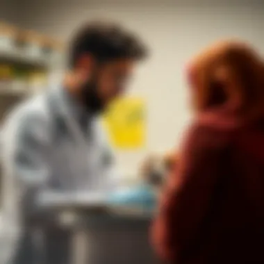 A veterinarian discussing dietary options with a pet owner