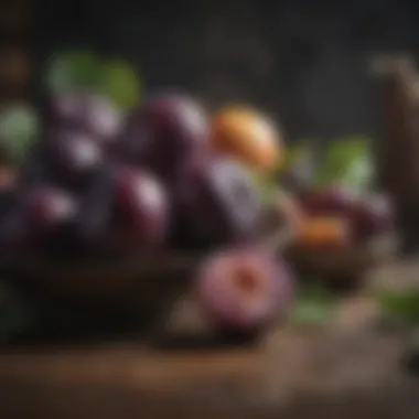 Plums in Cultural Context Cultural significance of plums represented in traditional artwork