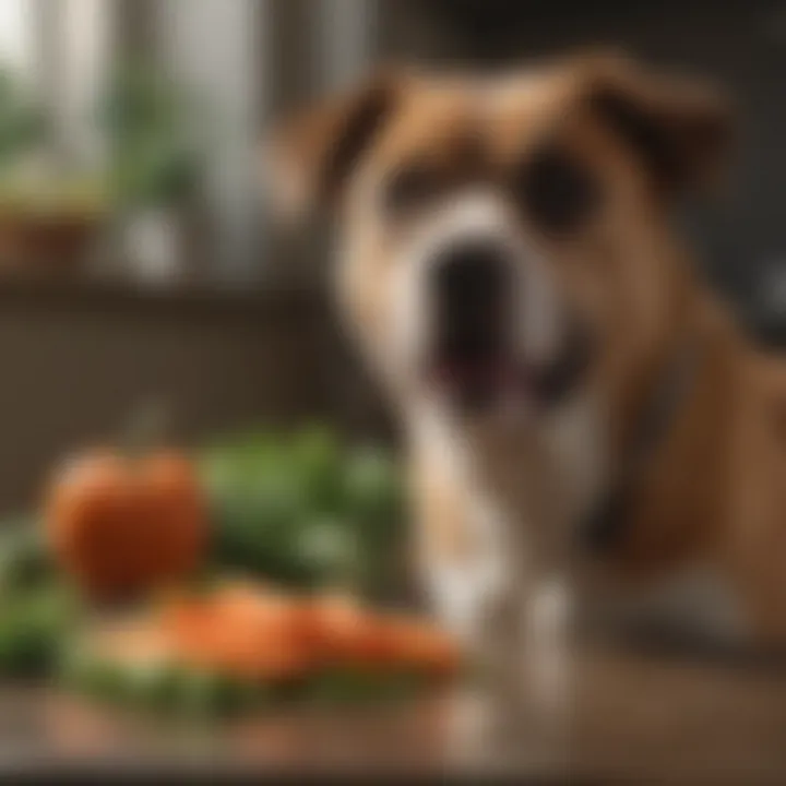 Immediate response to dog vegetable poisoning