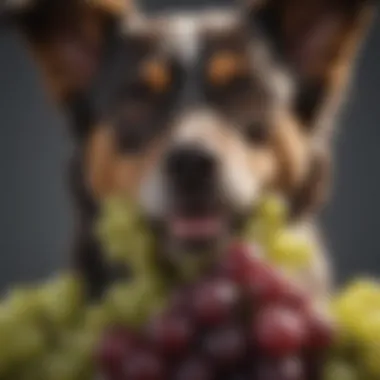 Health Effects of Grapes on Dogs Infographic depicting the effects of grapes on dogs' health.