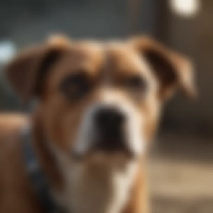 Healthy dog after neutering surgery