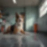 Veterinary clinic setting for dog neutering