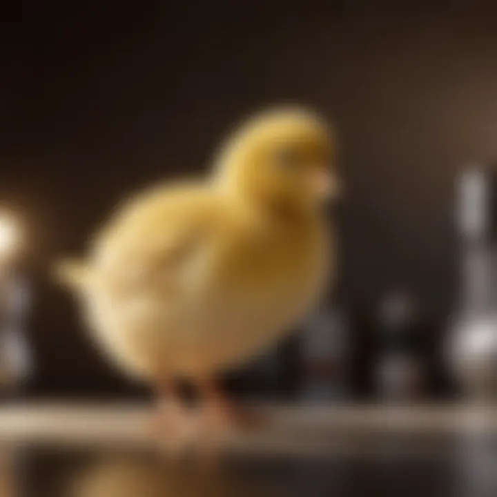 Close-up view of a chick light bulb showcasing its unique design