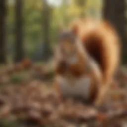 A variety of nuts and seeds that squirrels commonly eat