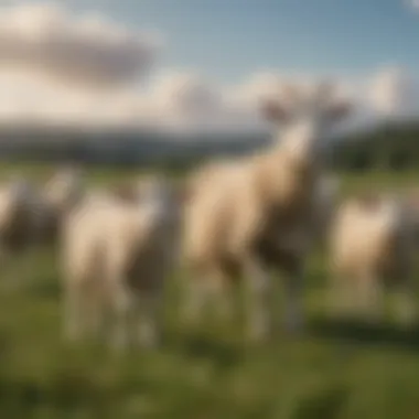 A side-by-side comparison of sheep and goats in a pasture, illustrating their differing dietary preferences.