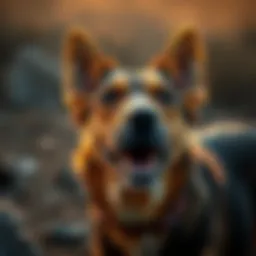 Female dog exhibiting signs of heat