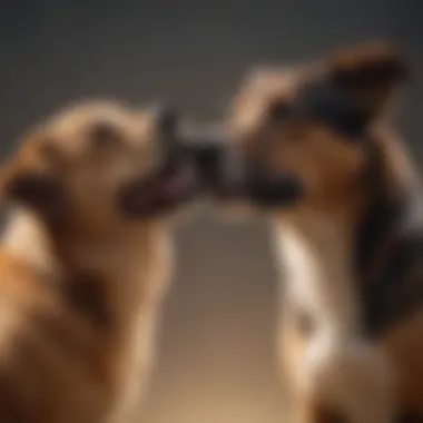 Behavioral Improvement in Spayed Dogs A happy dog interacting with its owner, symbolizing improved behavior