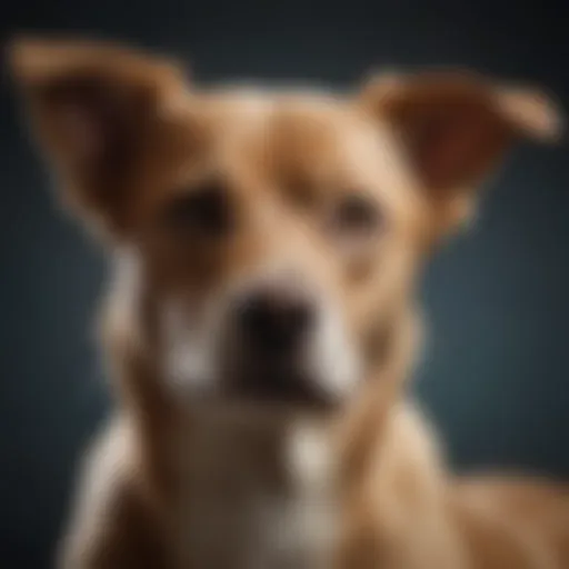A serene dog post-surgery, showcasing recovery and care