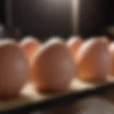 Development stages of chicken eggs under incubation