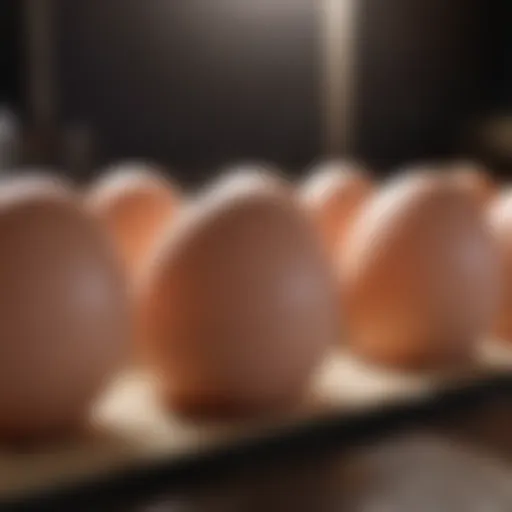 Development stages of chicken eggs under incubation