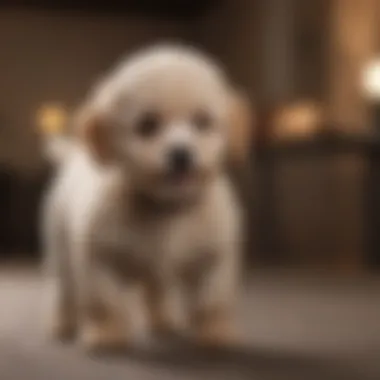 Micro Poodle Puppy Engaged in Play Micro Poodle Puppy Playing