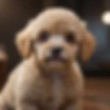 Micro Poodle Puppy in a Social Setting Micro Poodle Puppy Socializing