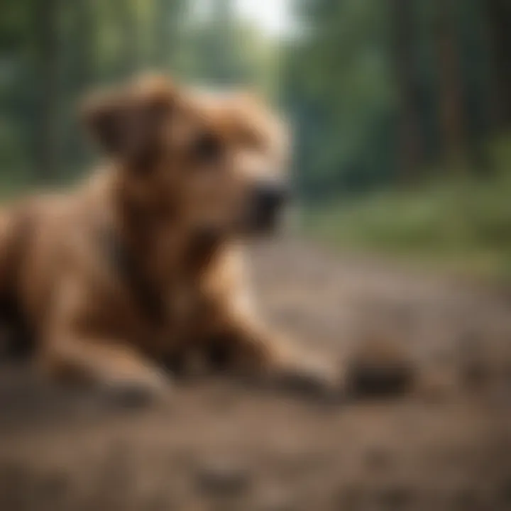 Dog owner training their pet