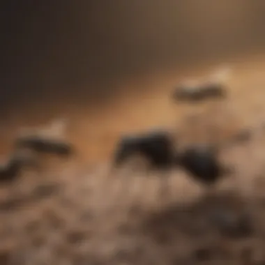 Close-Up of Winged Ant Swarm Close-up view of a winged ant during a swarm