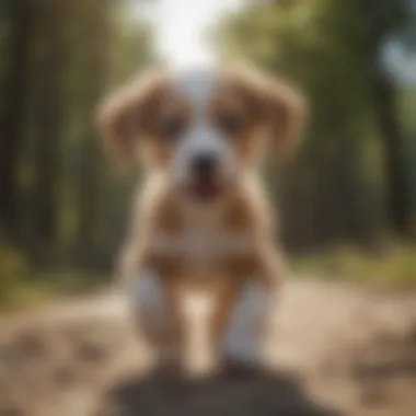 A playful puppy experiencing a burst of energy
