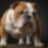 Purebred English Bulldog showcasing its muscular build