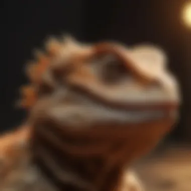 Diagram showing the effects of temperature on bearded dragon health.