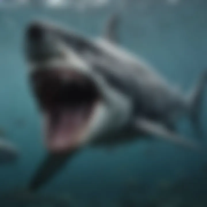 Illustration showcasing the evolutionary lineage of Megalodon among sharks