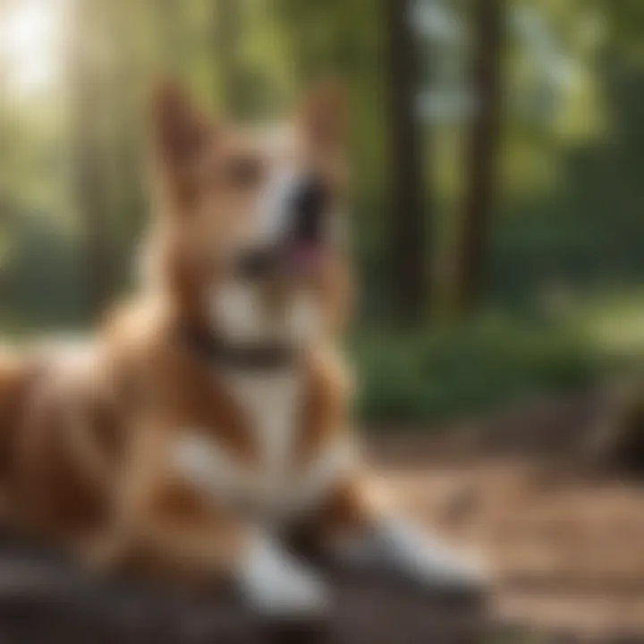 Calm dog enjoying a relaxed environment