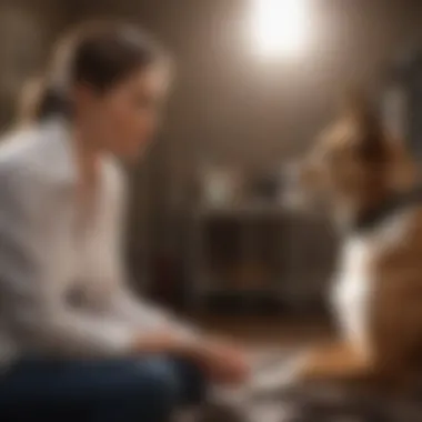 Veterinarian discussing treatment options with a pet owner