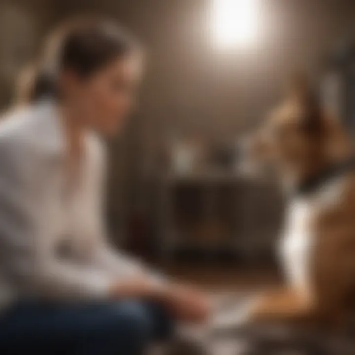 Veterinarian discussing treatment options with a pet owner