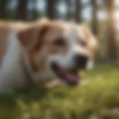 Playtime and Canine Happiness Happy dog enjoying playtime