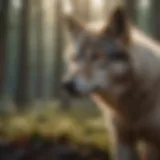 A captivating wolf dog in a natural setting, showcasing its unique features and wild essence.