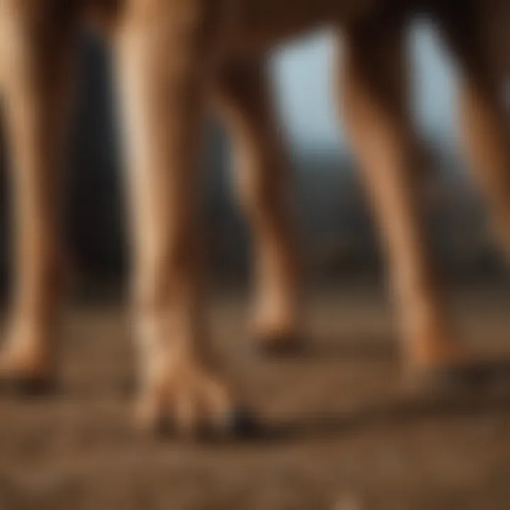 Close-up of dog's legs showing potential skin irritation