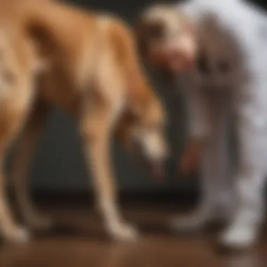 Veterinary Check-Up: Understanding Leg Licking Veterinarian examining a dog's legs