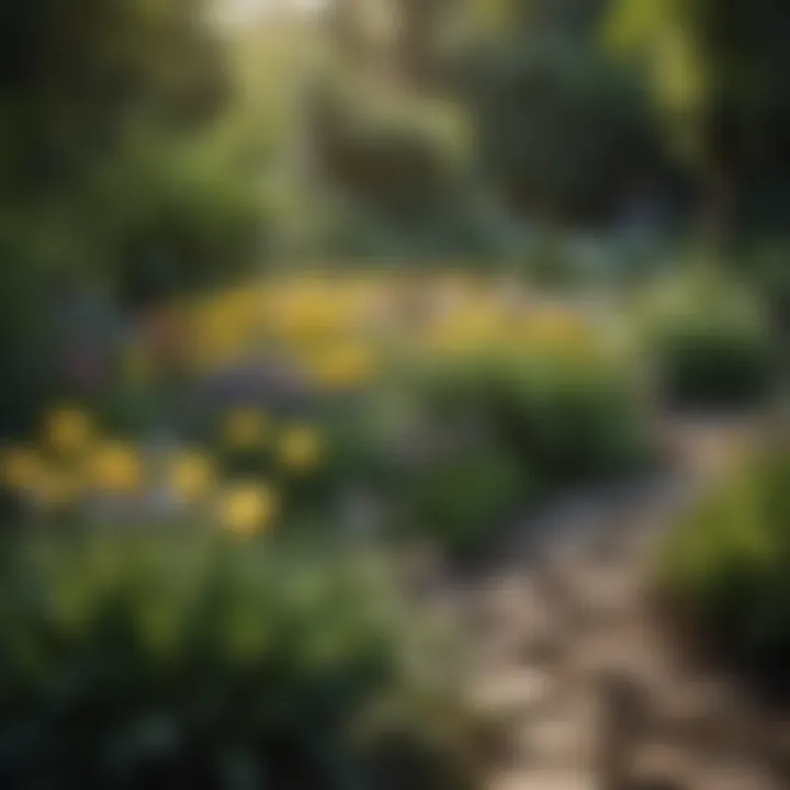 A variety of summer bulbs arranged artistically in a garden