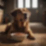 A variety of dog food options in bowls