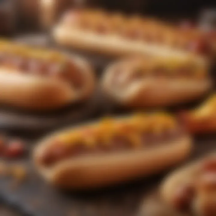 Hot dogs displayed with ingredients highlighting preservatives