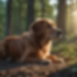 A serene setting for a farewell with a beloved dog