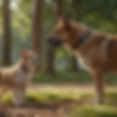 Understanding Canine Behavior Owner observing dog in a park