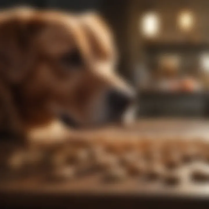Illustration of melatonin supplements alongside dog treats, emphasizing compatibility.